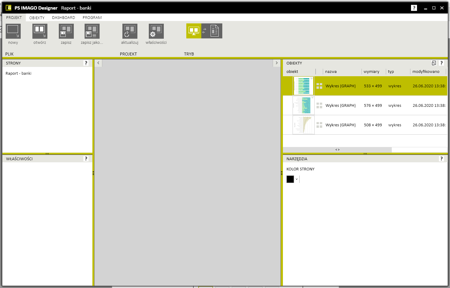 Rysunek 3. Interfejs programu PS IMAGO Designer